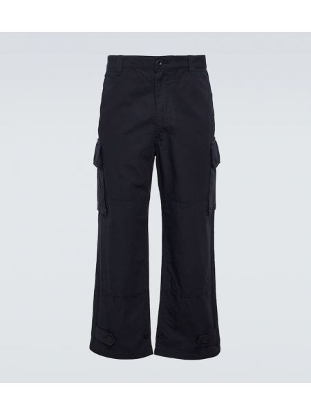 Pantaloni cargo di lino di cotone Comme Des Garçons Homme blu