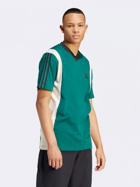 Поло ретро Adidas Originals зеленое