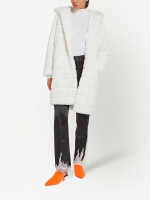 Manteau de fourrure à capuche Apparis blanc
