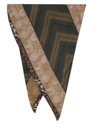 Fular de mătase cu imagine cu imprimeu abstract Pierre-louis Mascia verde