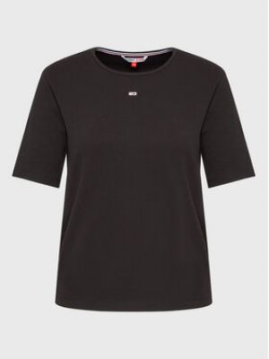 T-shirt Tommy Jeans Curve noir