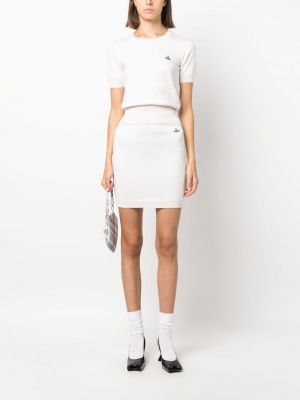 Pletené sukně s výšivkou Vivienne Westwood bílé