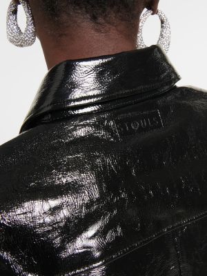 Lakovaná kožená bunda Stouls černá