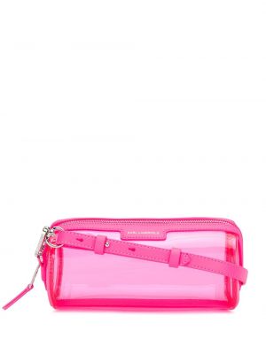 Bolsa de hombro transparente Karl Lagerfeld rosa