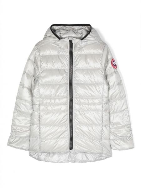 Huppari pitkä takki tytöille Canada Goose Kids harmaa