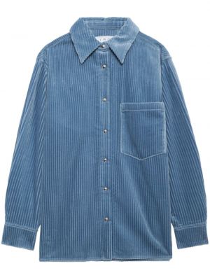 Bavlnená menčestrová košeľa Iro modrá