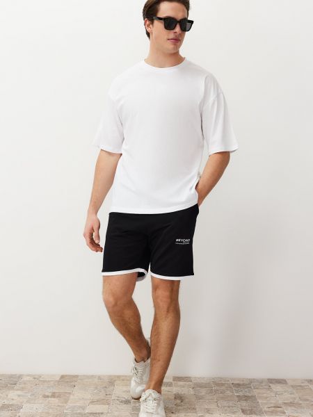 Φλοράλ βαμβακερή μπλούζα με σχέδιο Trendyol λευκό