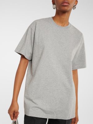 T-shirt di cotone in jersey Toteme grigio