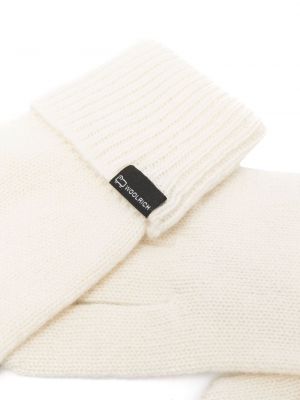 Kašmírové rukavice Woolrich bílé