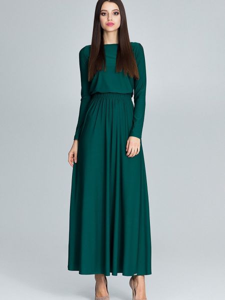 Zielona sukienka długa Figl