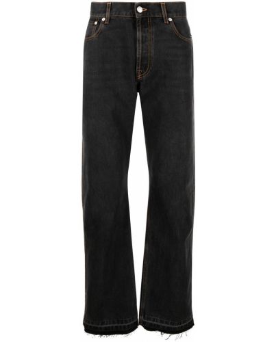 Pruhované džínsy s rovným strihom Alexander Mcqueen čierna