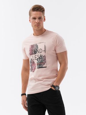 Памучна тениска Ombre розово