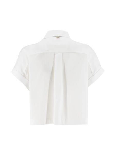 Blusa con bordado con lentejuelas manga corta Panicale blanco
