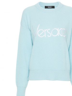 Вълнен пуловер бродиран Versace