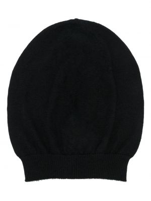 Плетена кашмирена шапка Rick Owens черно
