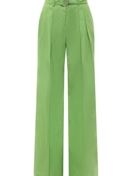 Хлопковые брюки Ermanno Firenze зеленые