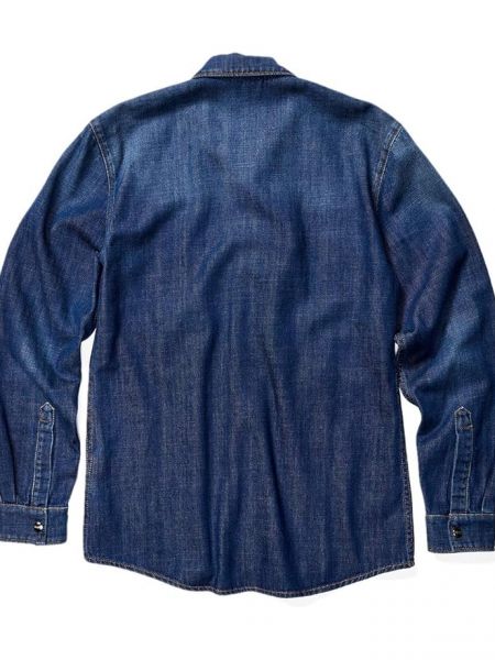 Рубашка на молнии с принтом Moschino синяя