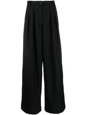 Plisované kalhoty relaxed fit Société Anonyme černé