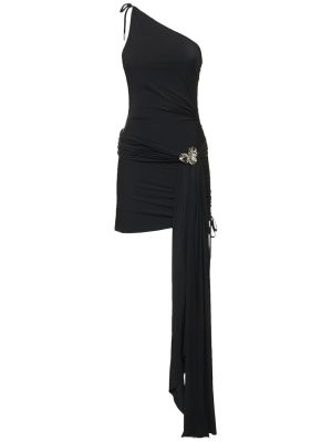 Sukienka mini z dżerseju drapowana David Koma czarna