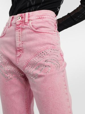 Krištáľové voľné džínsy Y/project ružová