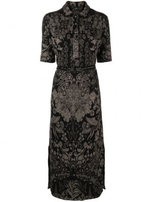 Jacquard floral dress Etro svart