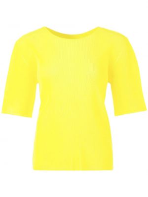 T-shirt pieghettato Pleats Please Issey Miyake giallo