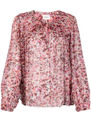 Блуза с принт Marant Etoile розово