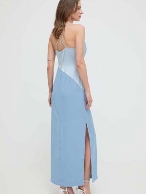 Dlouhé šaty Karl Lagerfeld modré