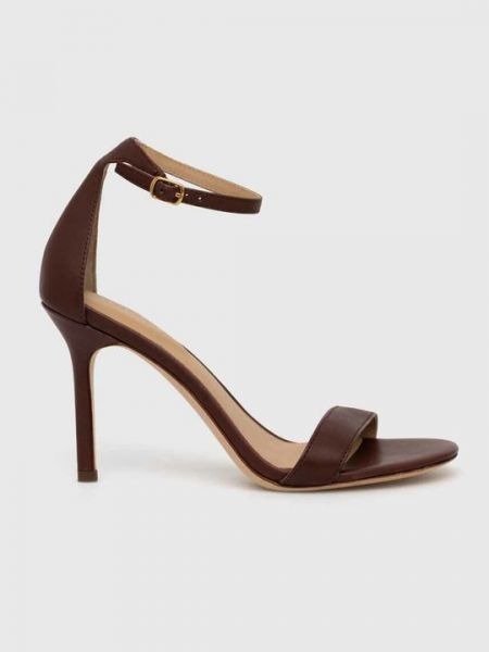 Кожаные сандалии Lauren Ralph Lauren коричневые