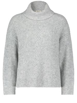 Меланжов пуловер Cartoon сиво