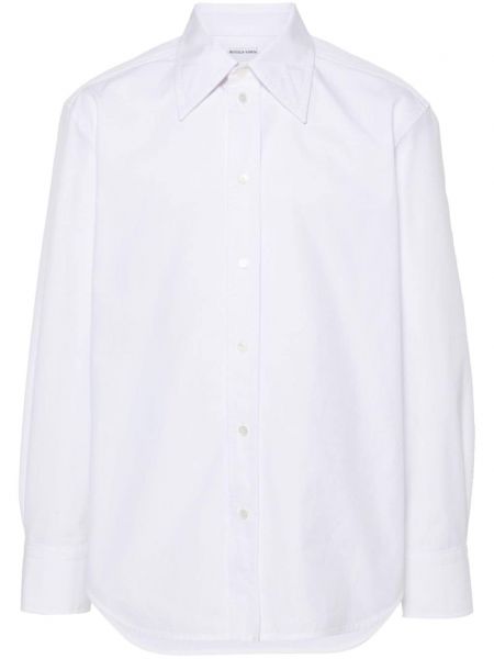 Bavlnená košeľa Bottega Veneta biela