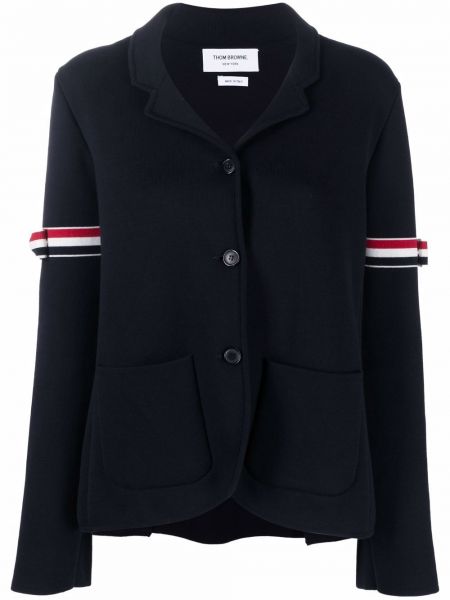 Sport stripete lang blazer Thom Browne blå