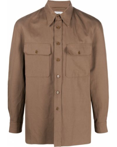 Camisa con bolsillos Lemaire marrón