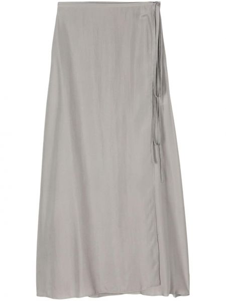 Hodvábna dlhá sukňa Alysi sivá