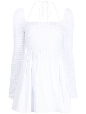Βαμβακερή φόρεμα Staud λευκό