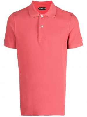 Polo avec manches courtes Tom Ford rose