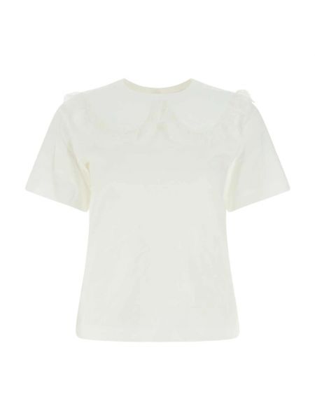 Biała koszulka bawełniana See By Chloe