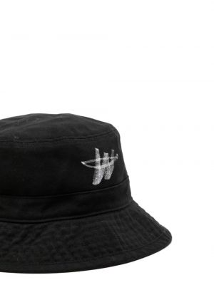 Mütze aus baumwoll mit print We11done schwarz
