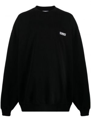Sweatshirt mit stickerei mit rundem ausschnitt Vetements schwarz