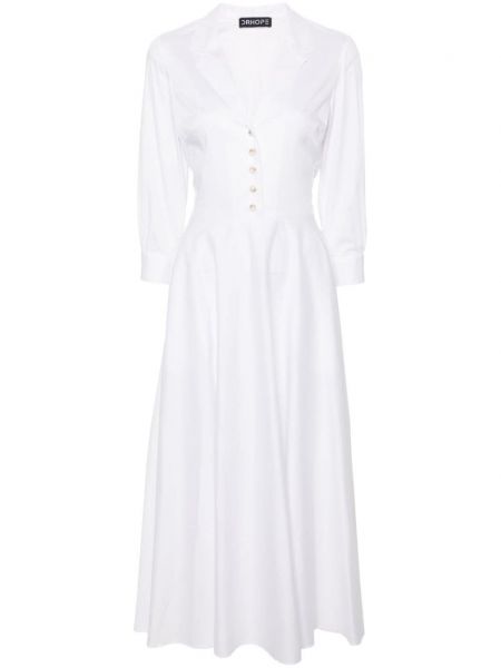 Права рокля Drhope бяло