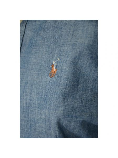 Camisa vaquera de algodón manga larga Ralph Lauren azul
