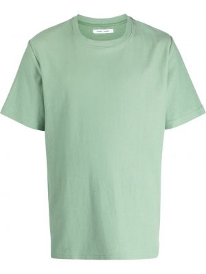Bombažna majica Samsoe Samsoe zelena
