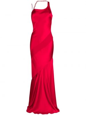 Αμάνικη μεταξωτή μάξι φόρεμα Alejandra Alonso Rojas κόκκινο