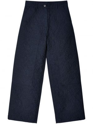 Βαμβακερό παντελόνι με ίσιο πόδι Cecilie Bahnsen μπλε
