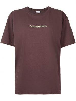 Camiseta con bordado Nanushka violeta
