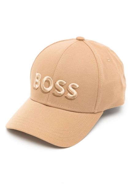 Medvilninis siuvinėtas kepurė su snapeliu Boss