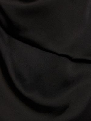 Spitzen satin minikleid mit spitzer schuhkappe Jacquemus schwarz