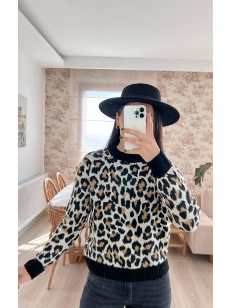 Cardigan cu model leopard Laluvia