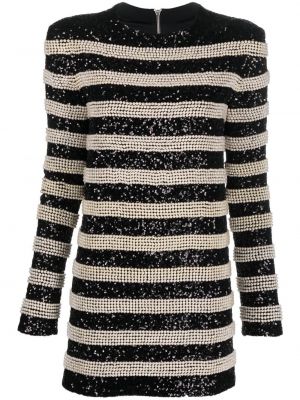 Stripete dress Balmain svart