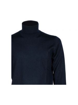 Jersey cuello alto de lana Gran Sasso azul